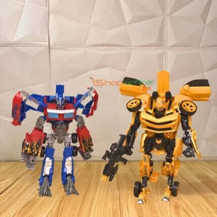 Optimus Prime & Bumblebee Transformers Action Figures | 20cm | Manually Convertible | Display Gift Pack | Age 6+