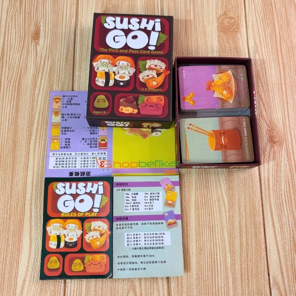 Sushi Go! | Pick & Pass Family Card Game | Fast Strategy Fun | 2–5 Players | Ages 8+ | 15 Min Playtime - Image 2