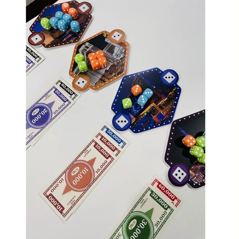 Vegas Board Game – Dice Strategy & Casino Bidding Adventure | 4–10 Players | Ages 14+ | 40 Min Playtime - Image 4