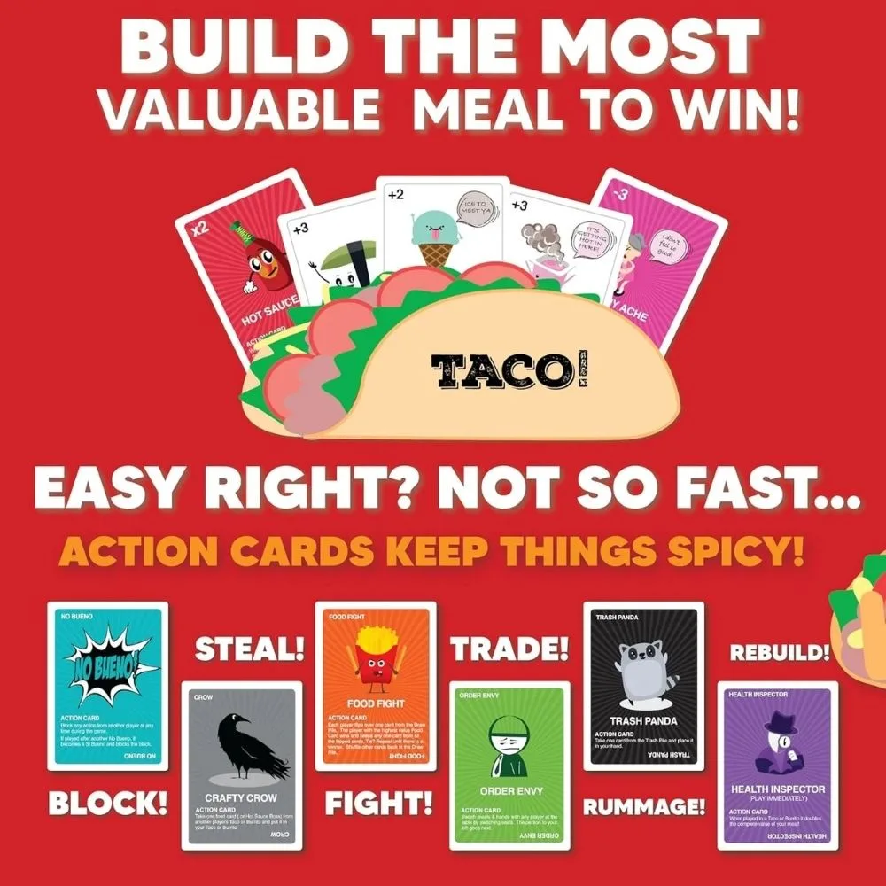 Taco vs Burrito | Strategic Family Card Game | 2–4 Players | Age 7+ | 10–15 Min - Image 4