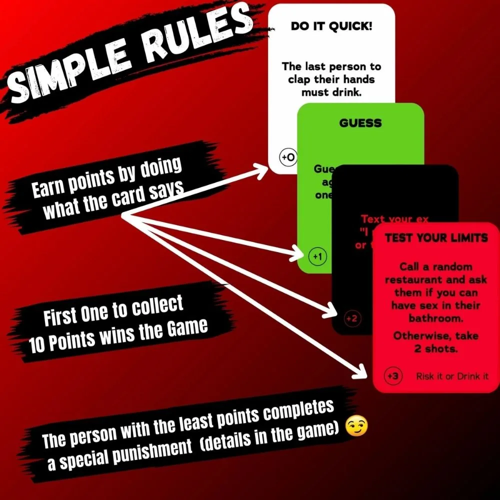 Risk It or Drink It Red Edition | Wild Adult Drinking Game | 3+ Players | Age 18+ | 30–90 Min - Image 2