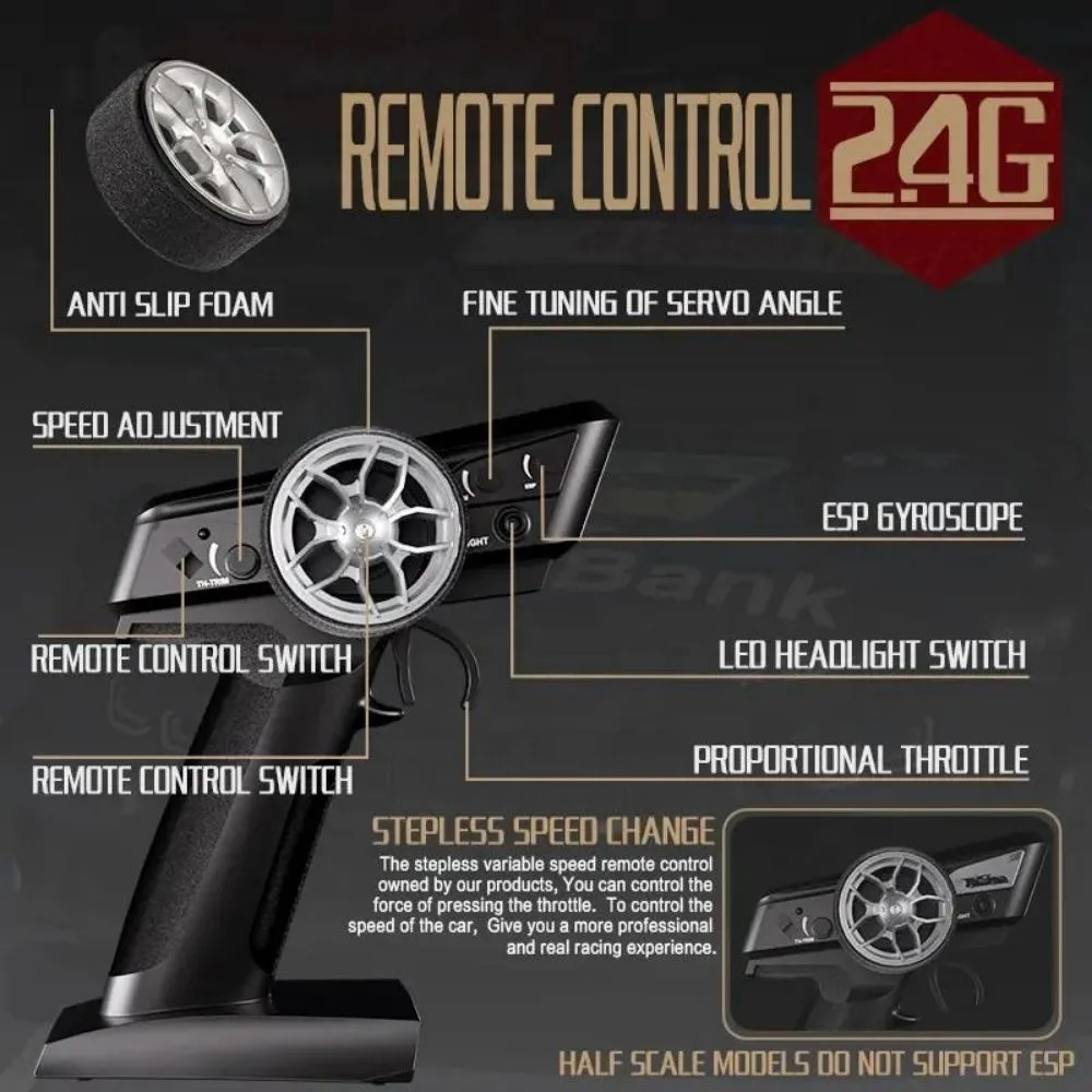 Shopbefikar RC Drift Car 1:16 Scale | 4WD, 40 km/h, ESP Gyro, LED Lights | Adults & Teens | Age 8+ | Playtime 20–25 mins - Image 2