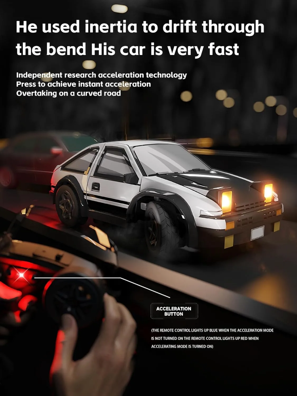 1/64 Scale Drift RC Car | Mini 4WD Proportional RC Sports Car | 2.4GHz | Replaceable Tires | Kids & Adults - Image 6