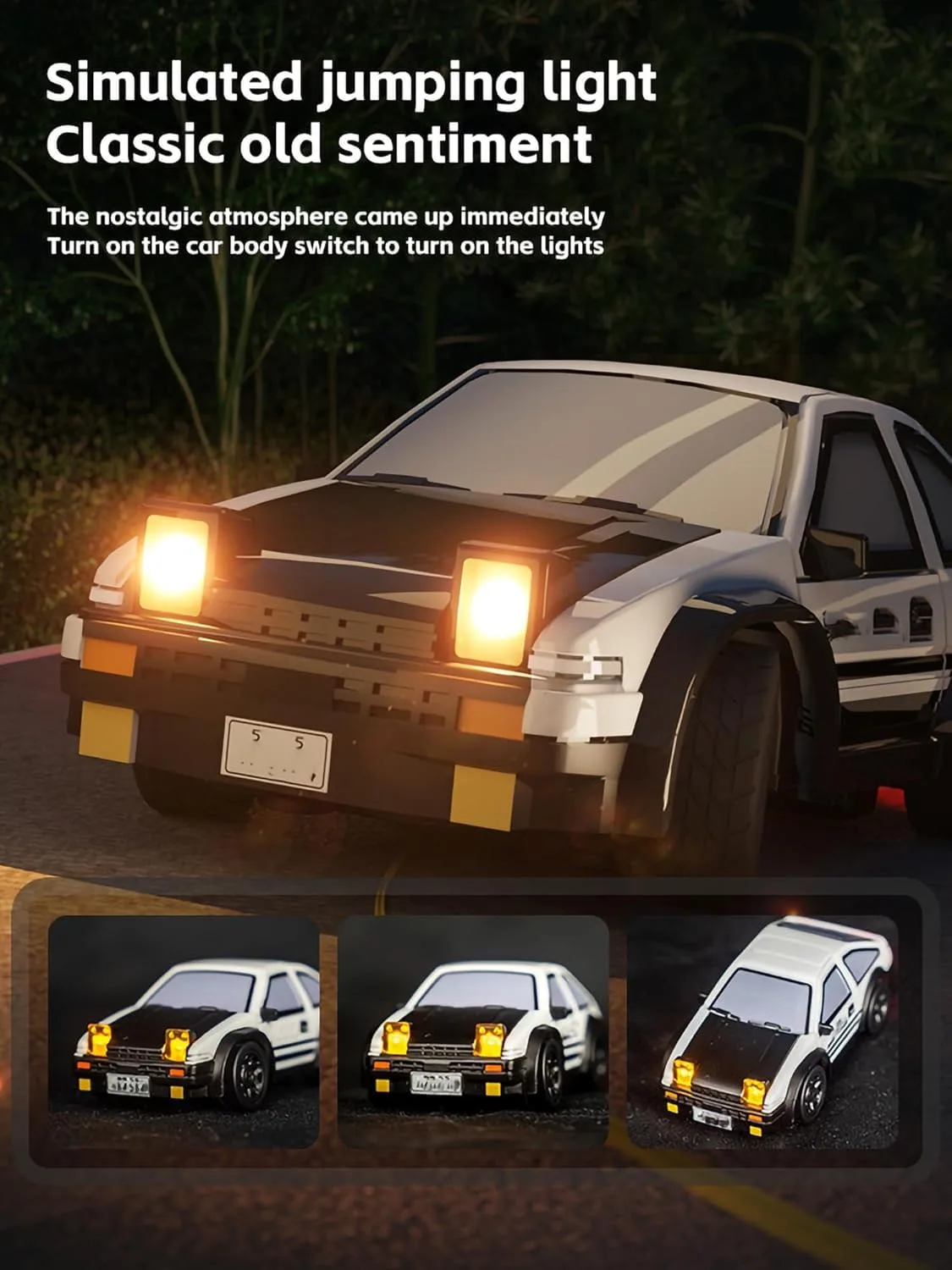 1/64 Scale Drift RC Car | Mini 4WD Proportional RC Sports Car | 2.4GHz | Replaceable Tires | Kids & Adults - Image 4