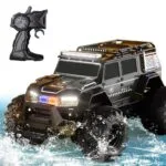 2.4G Amphibious Police RC Truck | Waterproof 360° Stunt RC Truck | LED Lights | Kids