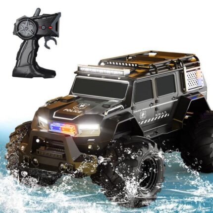 Buy Amphibious Police RC Truck for Kids in India | Waterproof 360° Stunt Police RC Truck | Shopbefikar