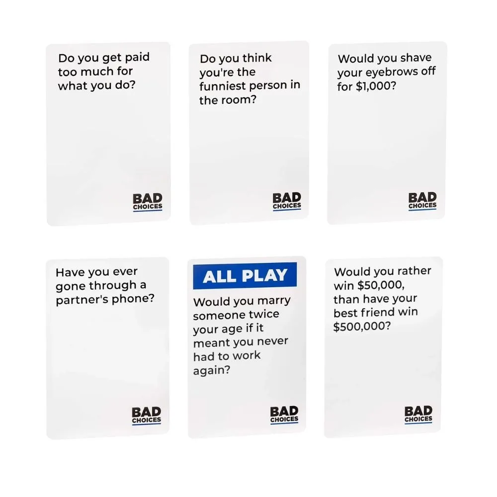 Bad Choices Party Game | Funny Adult “Have You Ever?” Game | 3–10 Players | Age 17+ | 20–45 Minutes - Image 2