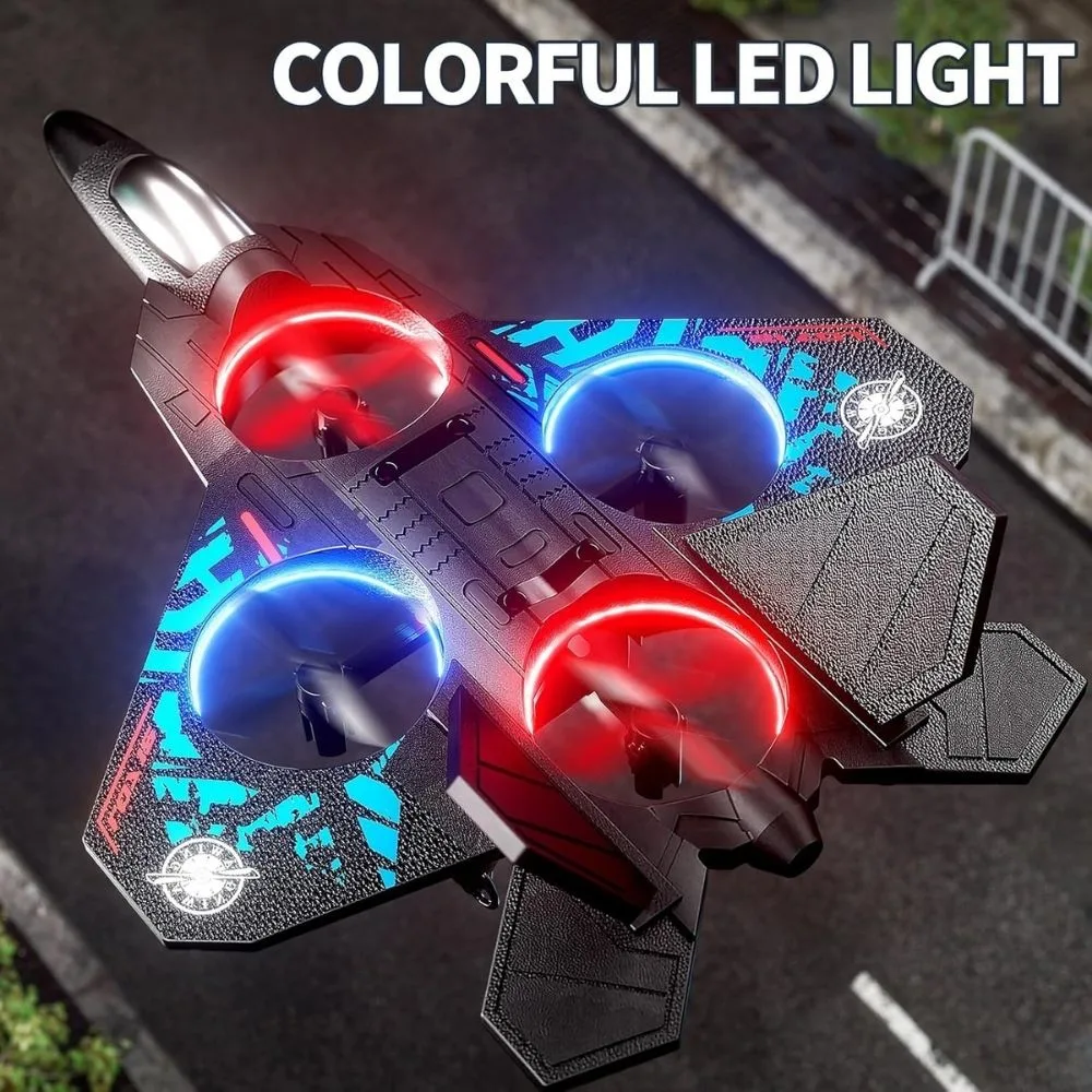 Remote Control Fighter Jet RC Airplane | 360° Flip & Stunt Plane | LED Lights | Kids & Teens (8–16 Years) - Image 3
