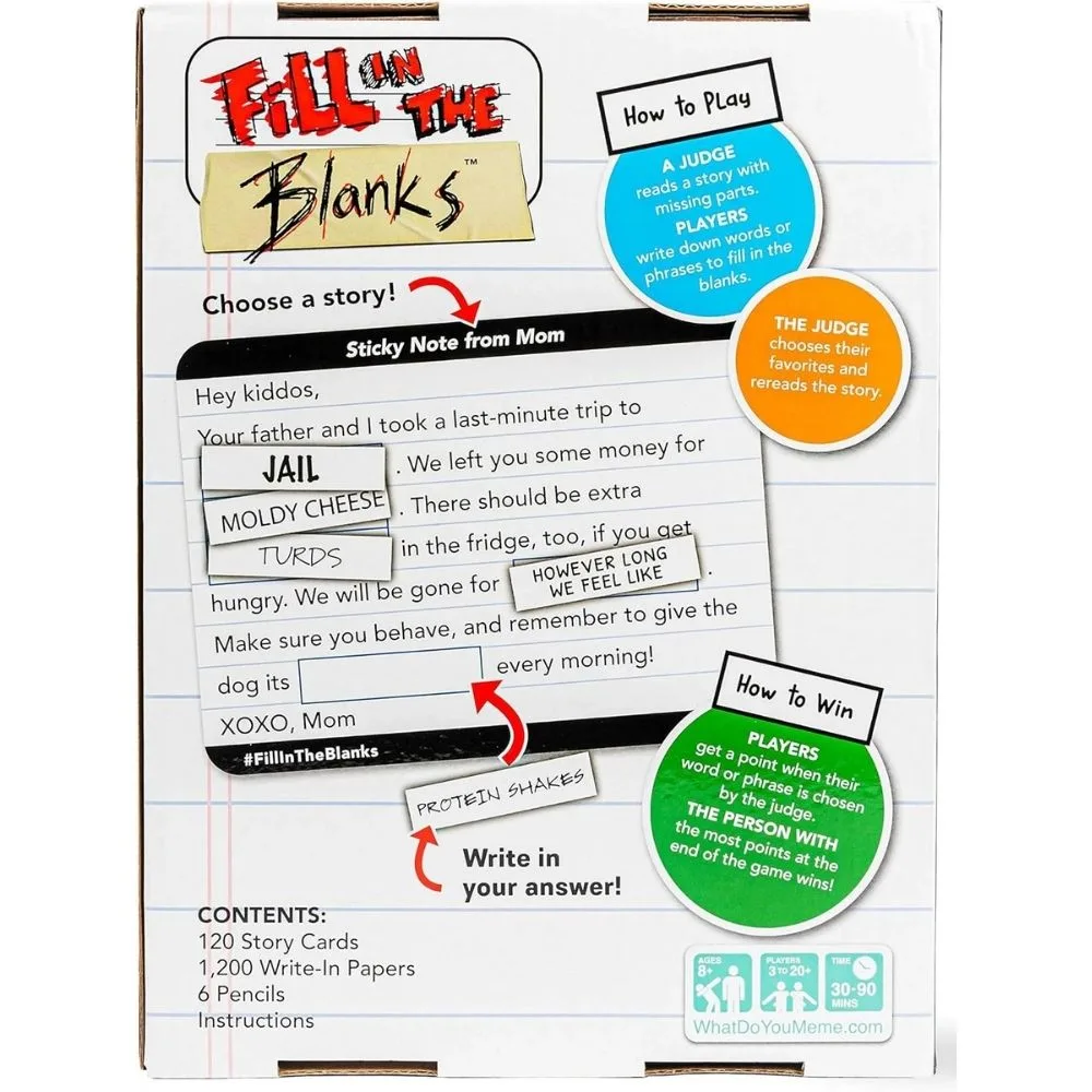 What Do You Meme? Fill in The Blanks | Family Story-Making Card Game | 3–8 Players | Age 8+ | 20–30 Minutes - Image 5