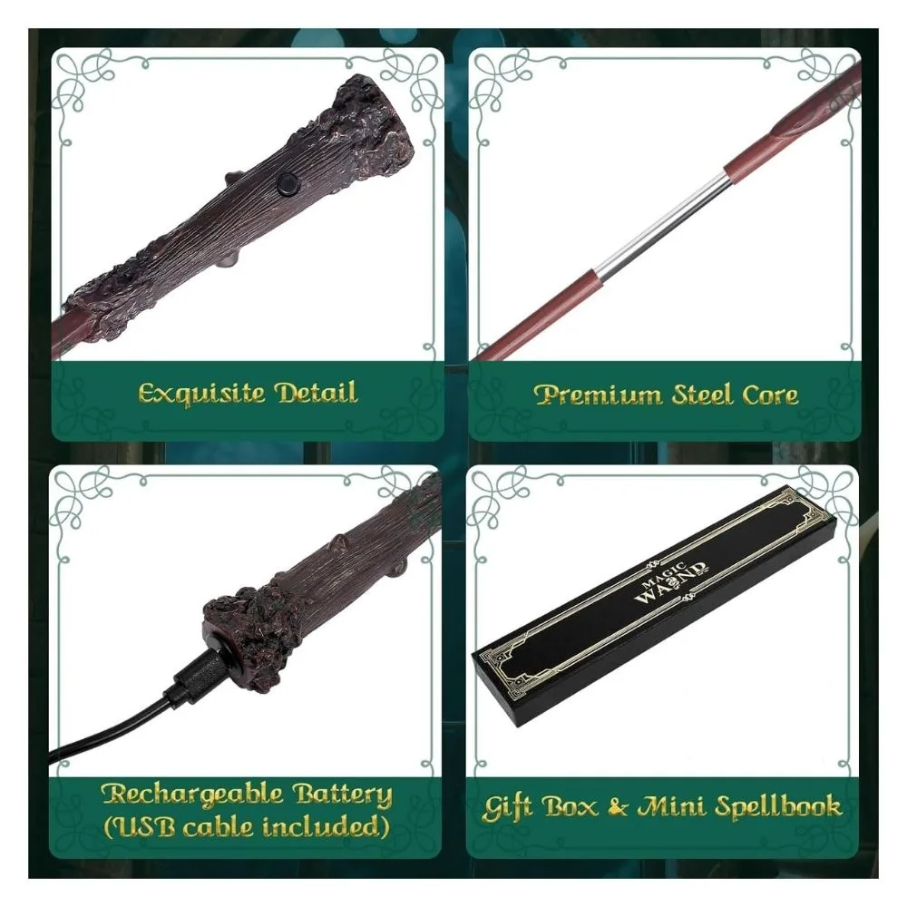 Harry Potter Style Fire Shooting Magic Wands | Premium Rechargeable Wizard Wands (40 cm) - Image 3