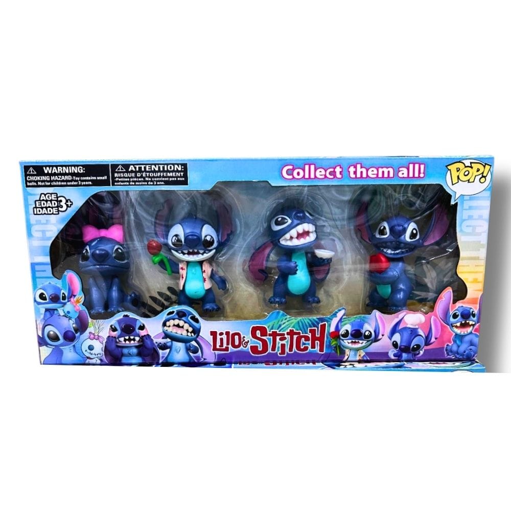 lilo and stitch figure set game Lilo & Stitch POP Style Figure Set (4 Pcs) | Cute Collectible Figures | Desk Decor | Gifts for Kids & Fans