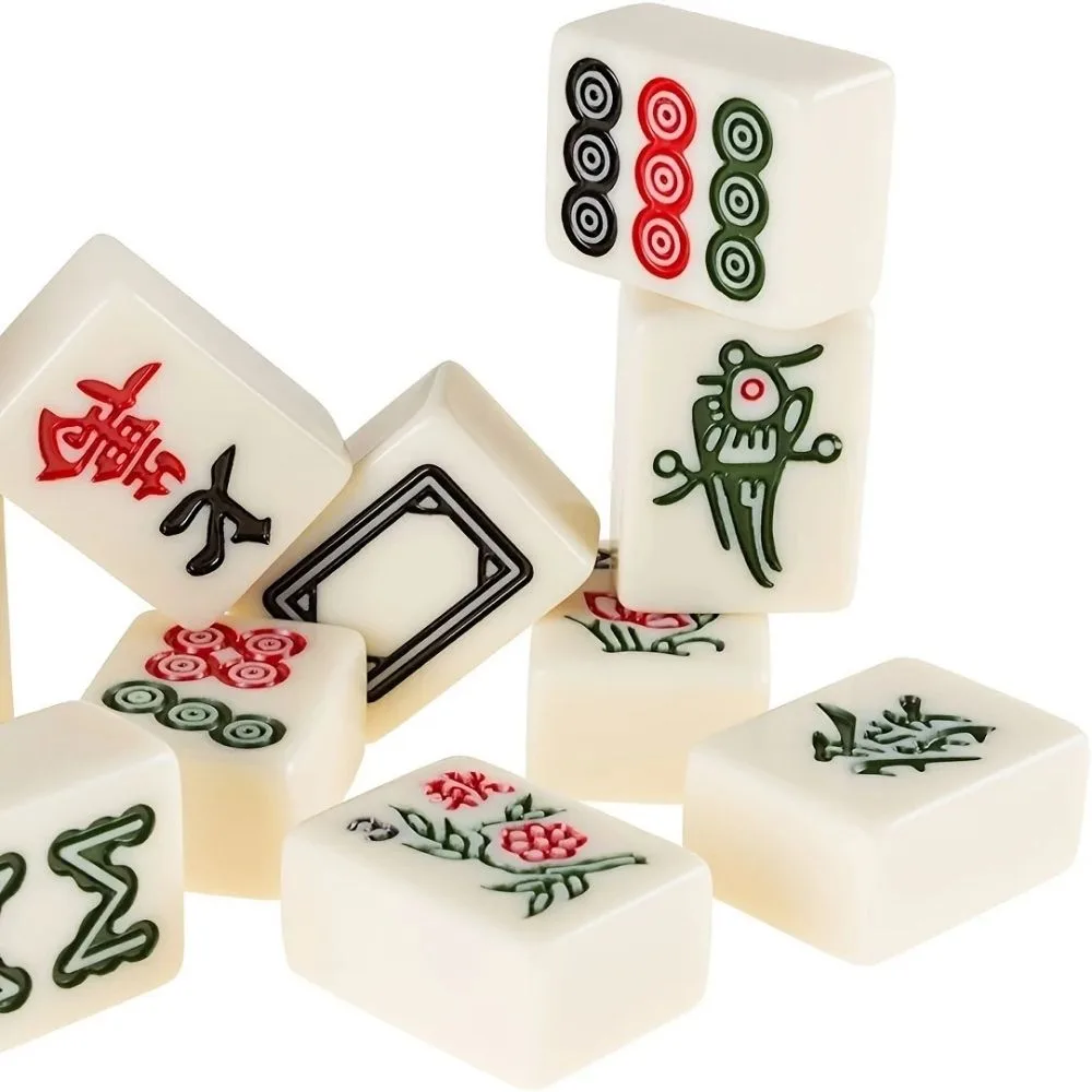 Mah Jongg Classic Strategy Tile Game | 144 Melamine Tiles | Traditional Board Game | 2–4 Players | Age 8+ - Image 3