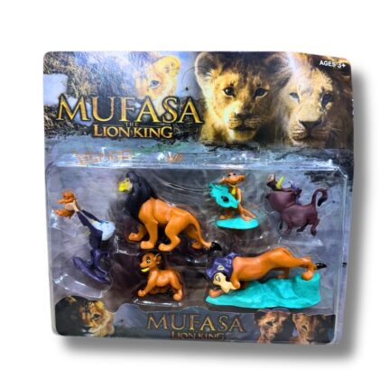Mufasa The Lion King Figure Set – 7-Piece Cartoon Animal Collectible Toy Set for Kids