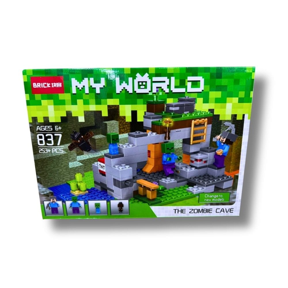 my world model number 837 My World Zombie Cave – 253 PCS Building Set | Creative Construction Toy for Kids & Adults | Age 8+ - Image 1
