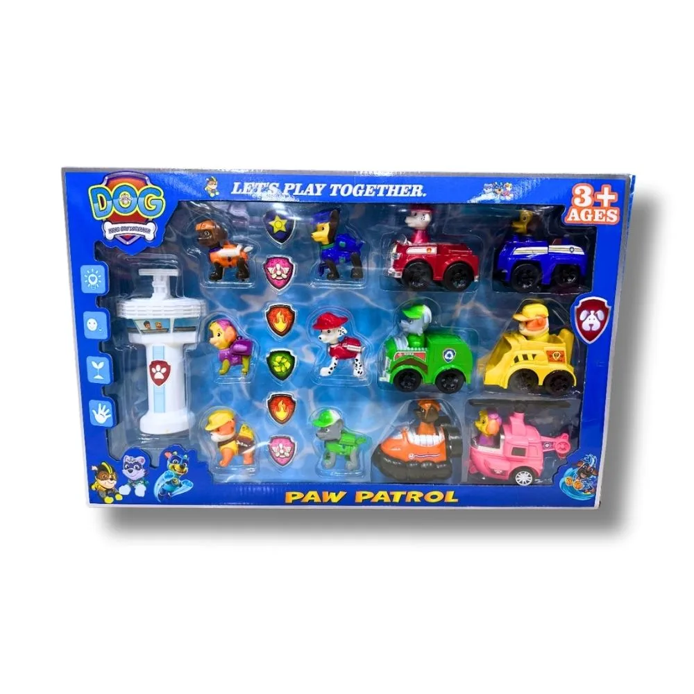 paw petrol play set with 6 vehicles, 6 dogs Paw Patrol Play Set with Watch Tower, 6 Character Figures & Vehicles | Kids Toy | Shopbefikar