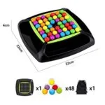 Rainbow Ball Chess Board Game | 2–4 Players | 48 Balls | Kids Puzzle Matching Game | Age 6+ - Image 5