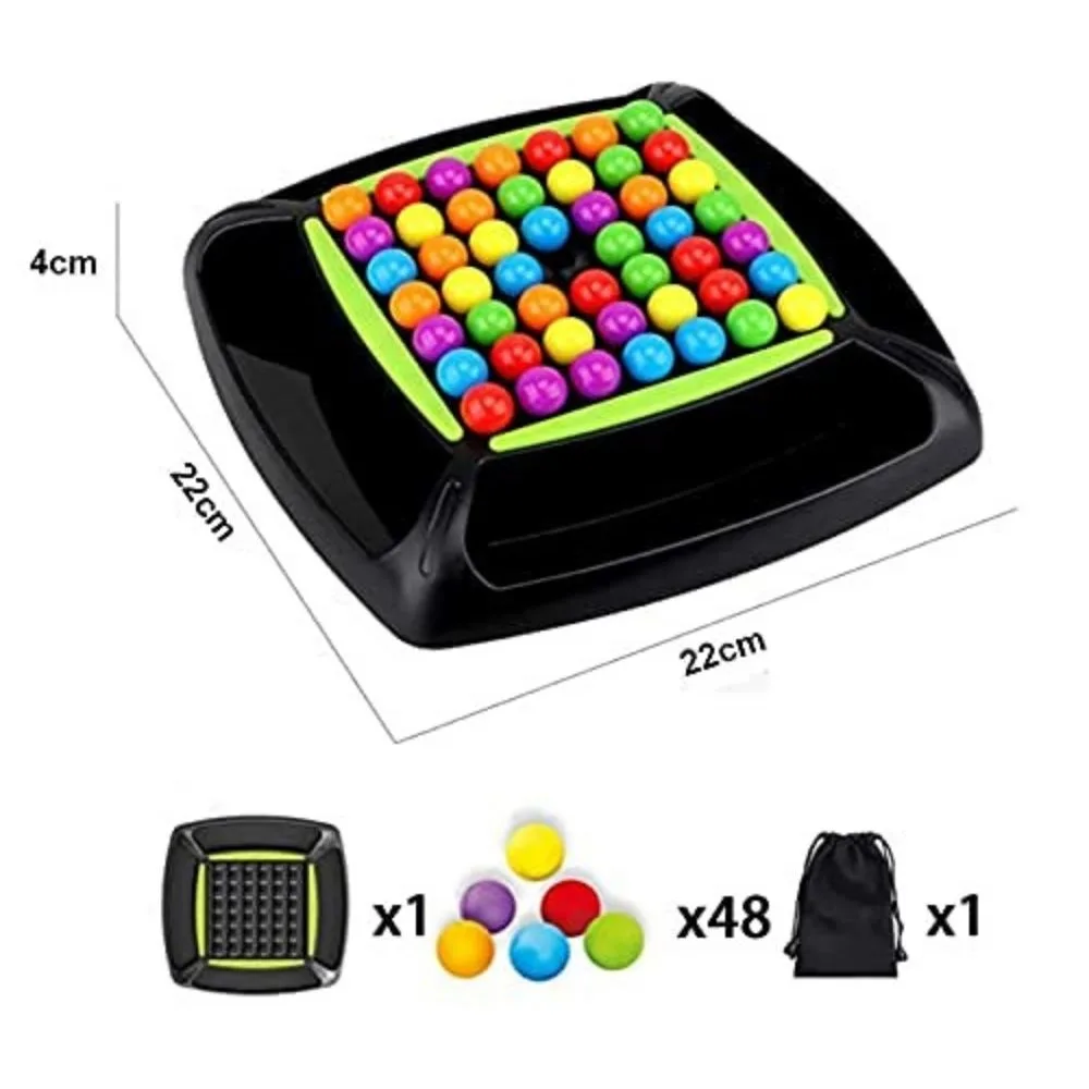 Rainbow Ball Chess Board Game | 2–4 Players | 48 Balls | Kids Puzzle Matching Game | Age 6+ - Image 5