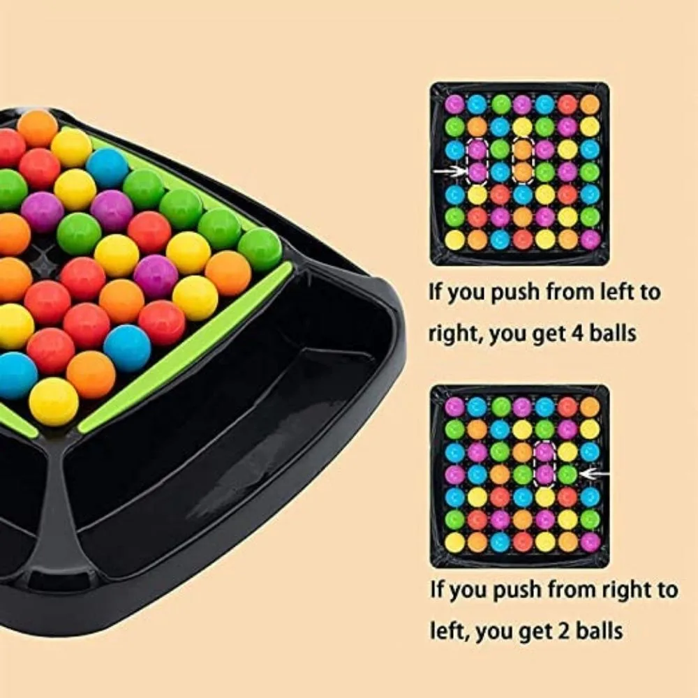 Rainbow Ball Chess Board Game | 2–4 Players | 48 Balls | Kids Puzzle Matching Game | Age 6+ - Image 3