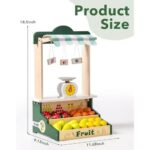 Shopbefikar Wooden Fruit Shop Pretend Play Toy | Educational Grocery Set for Kids 3+