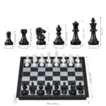 Magnetic Foldable Chessboard Game Set | Portable Travel Chess Case | Premium Classic Pieces | 10×10 Inches - Image 5