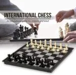 Magnetic Foldable Chessboard Game Set | Portable Travel Chess Case | Premium Classic Pieces | 10×10 Inches - Image 3