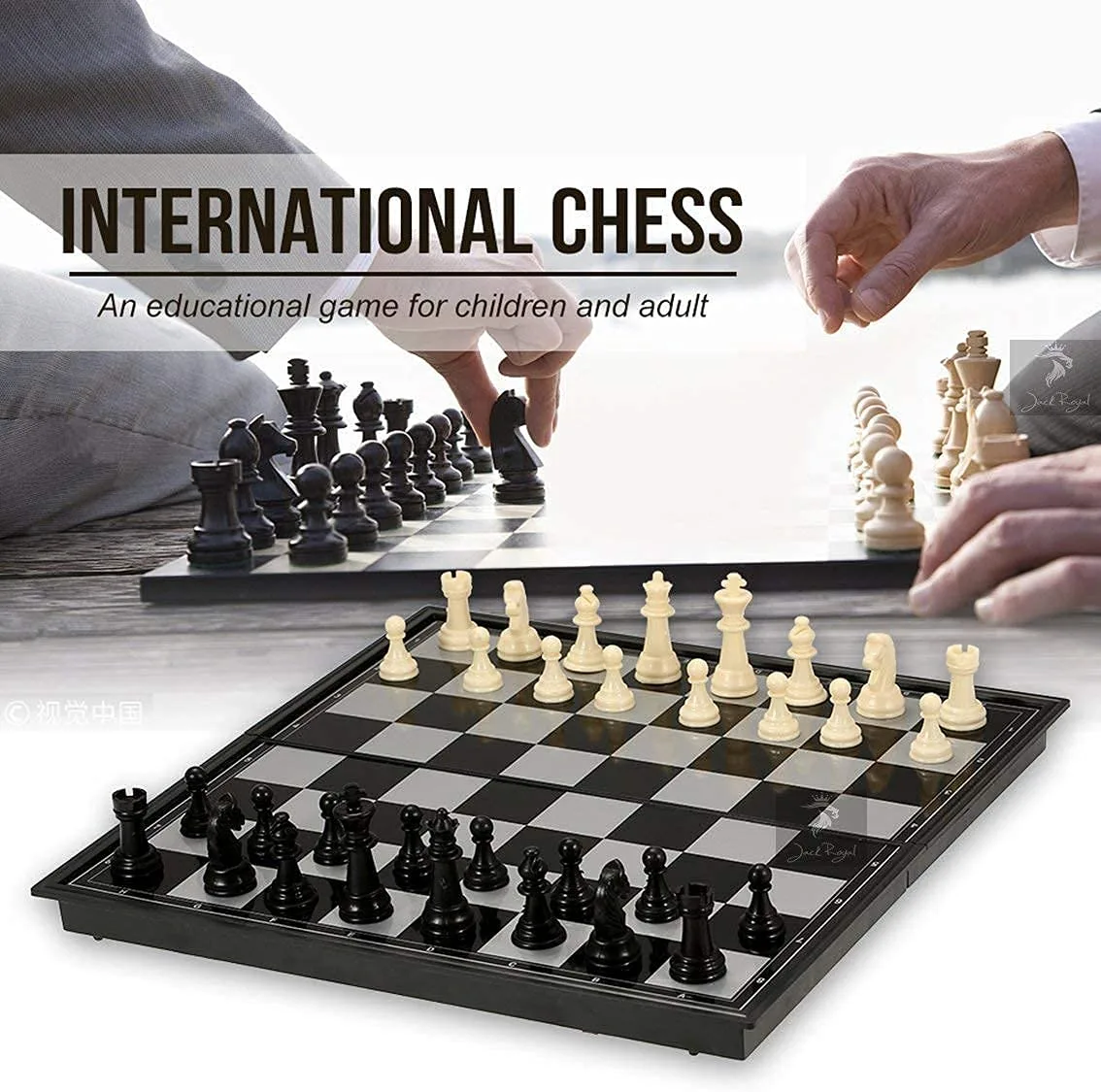 Magnetic Foldable Chessboard Game Set | Portable Travel Chess Case | Premium Classic Pieces | 10×10 Inches - Image 3