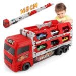 Cars Theme Big Hauler Transport Truck Toy | Storage + Race Track Playset | 1–4 Players | Age 3+ | 30 Min Play - Image 7