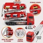 Cars Theme Big Hauler Transport Truck Toy | Storage + Race Track Playset | 1–4 Players | Age 3+ | 30 Min Play - Image 6
