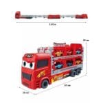 Cars Theme Big Hauler Transport Truck Toy | Storage + Race Track Playset | 1–4 Players | Age 3+ | 30 Min Play - Image 5