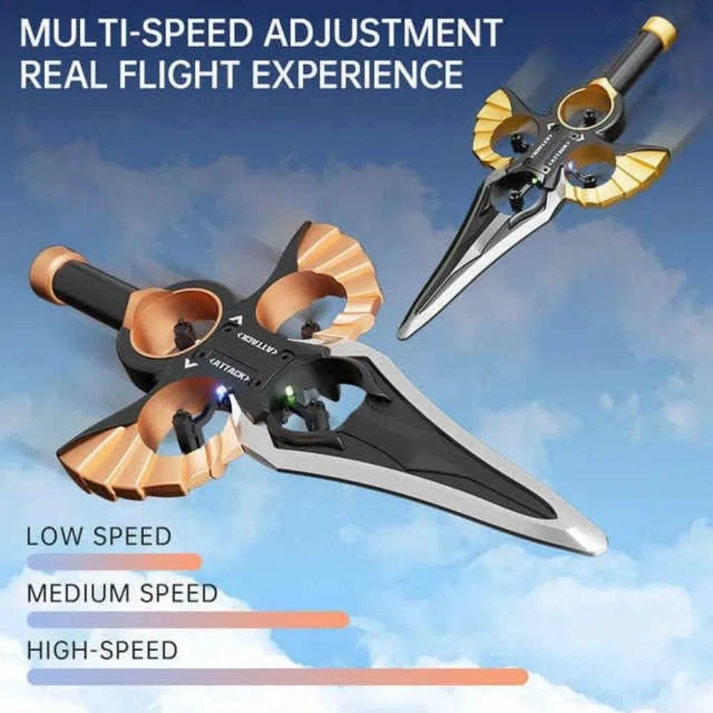 Flying Sword RC Drone Toy | Auto Hover Stunt Fighter | 1 Player | Age 8+ | 15 Min Play - Image 4