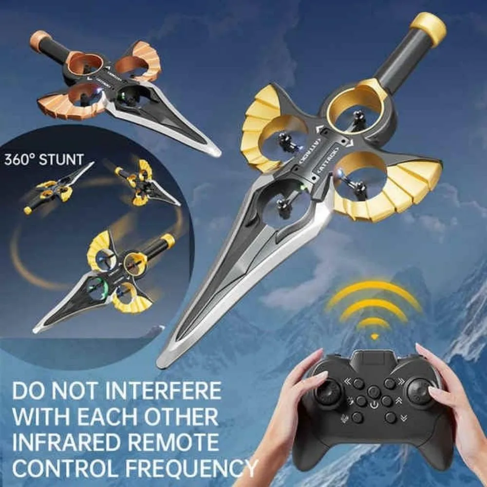 Flying Sword RC Drone Toy | Auto Hover Stunt Fighter | 1 Player | Age 8+ | 15 Min Play - Image 3