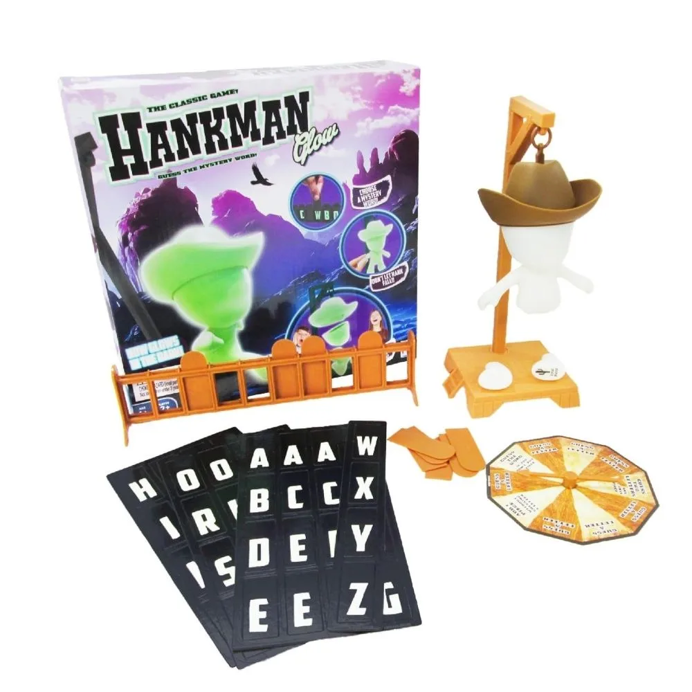 Buy Hankman Glow Magnetic Hangman Word Guessing Game in India | Glow in the Dark Travel Toy | Shopbefikar