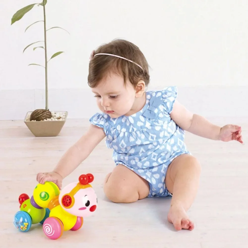 Hola Happy Wiggle Worm Toy | Musical Light-Up Crawling Baby Toy - Image 3