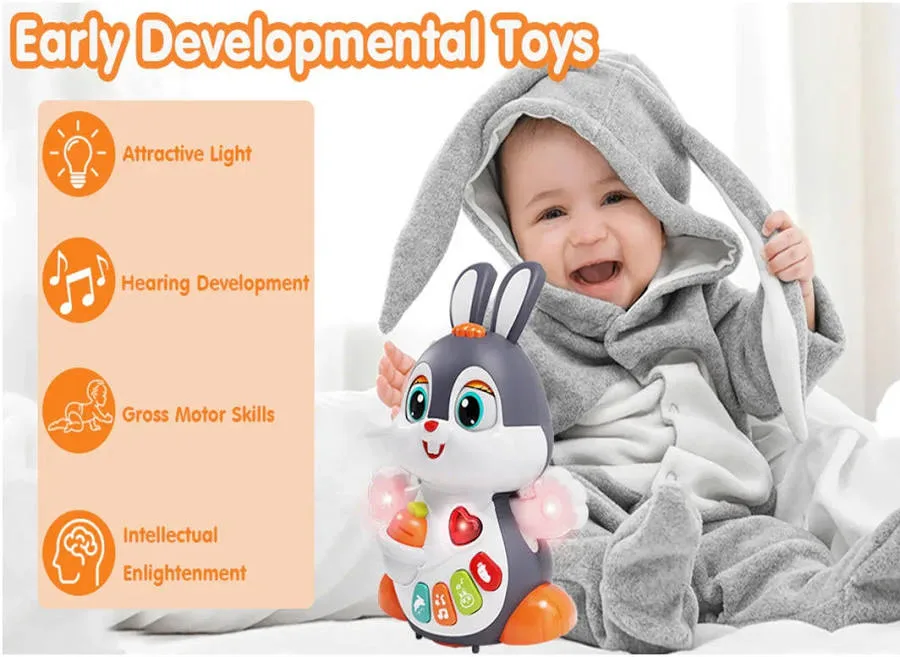 Hola Dancing Bunny Toy | Musical Light-Up Moving Rabbit Toy for Kids - Image 10