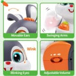 Hola Dancing Bunny Toy | Musical Light-Up Moving Rabbit Toy for Kids - Image 8