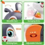 Hola Dancing Bunny Toy | Musical Light-Up Moving Rabbit Toy for Kids - Image 8
