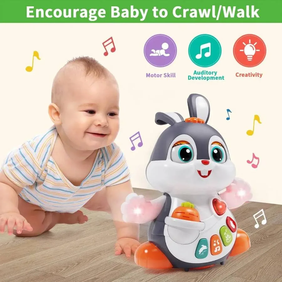 Hola Dancing Bunny Toy | Musical Light-Up Moving Rabbit Toy for Kids - Image 7