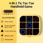 Tic Tac Toe Bolt 4-in-1 Electronic Handheld Game | Rechargeable Memory & Puzzle Toy | Travel Fun - Image 8