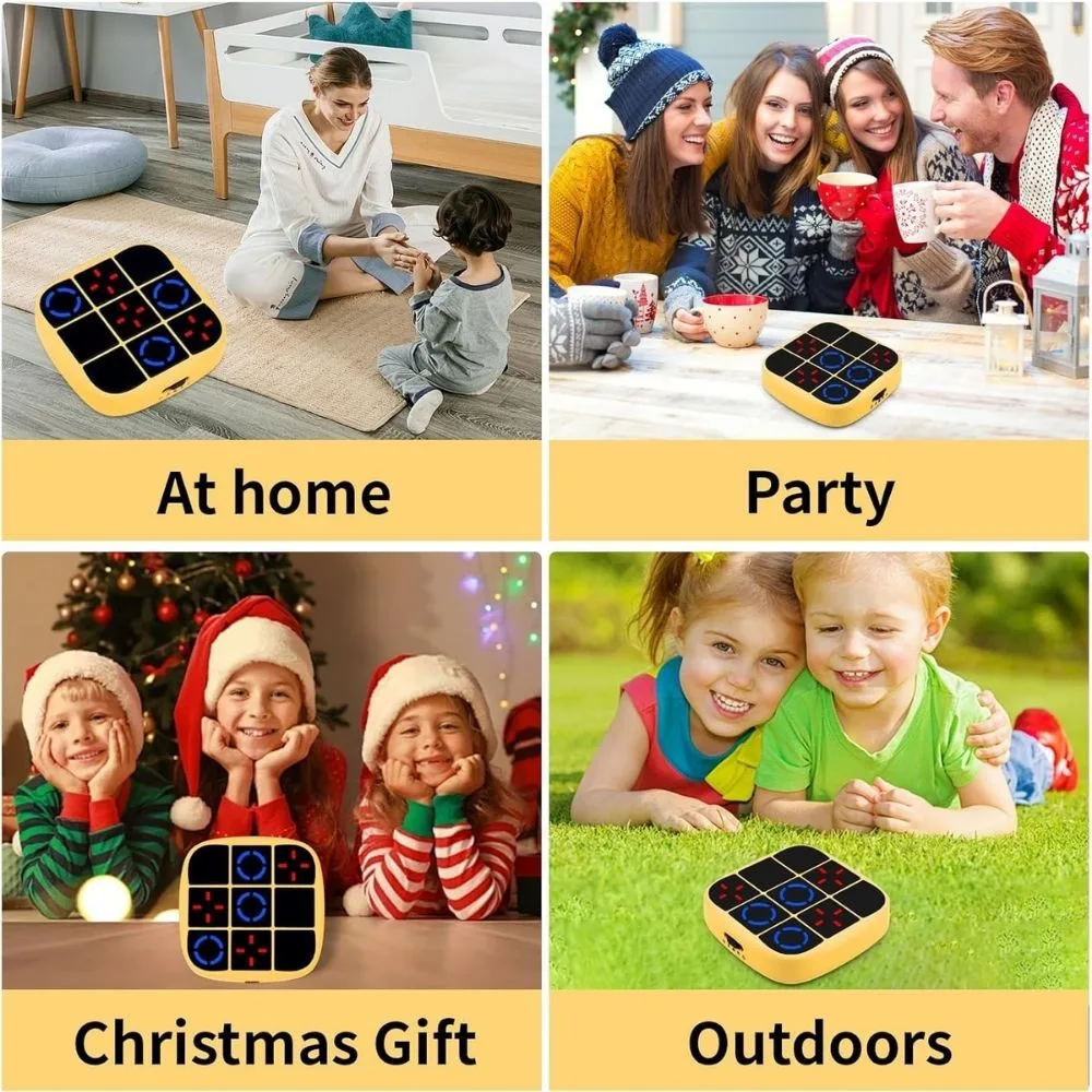 Tic Tac Toe Bolt 4-in-1 Electronic Handheld Game | Rechargeable Memory & Puzzle Toy | Travel Fun - Image 4