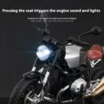BMW R NineT 1:12 Die-Cast Bike Model | Light & Sound Pull-Back Motorcycle Toy - Image 5