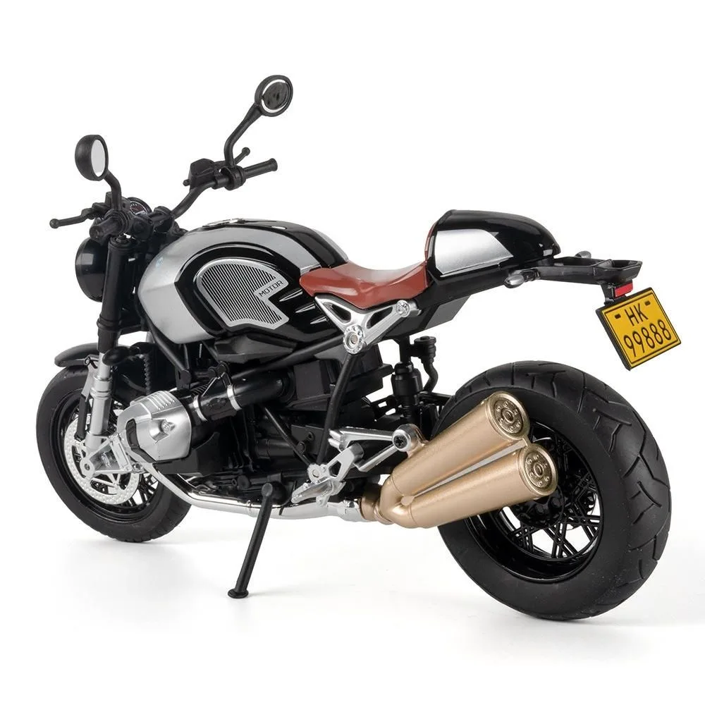 BMW R NineT 1:12 Die-Cast Bike Model | Light & Sound Pull-Back Motorcycle Toy - Image 3