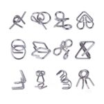 Mind Challenging Metal Wire Puzzle Set | 12 Assorted Brain Teaser Disentanglement Games | Party Favors & Gift Prizes | Age 6+ - Image 2