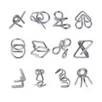 Mind Challenging Metal Wire Puzzle Set | 12 Assorted Brain Teaser Disentanglement Games | Party Favors & Gift Prizes | Age 6+ - Image 2