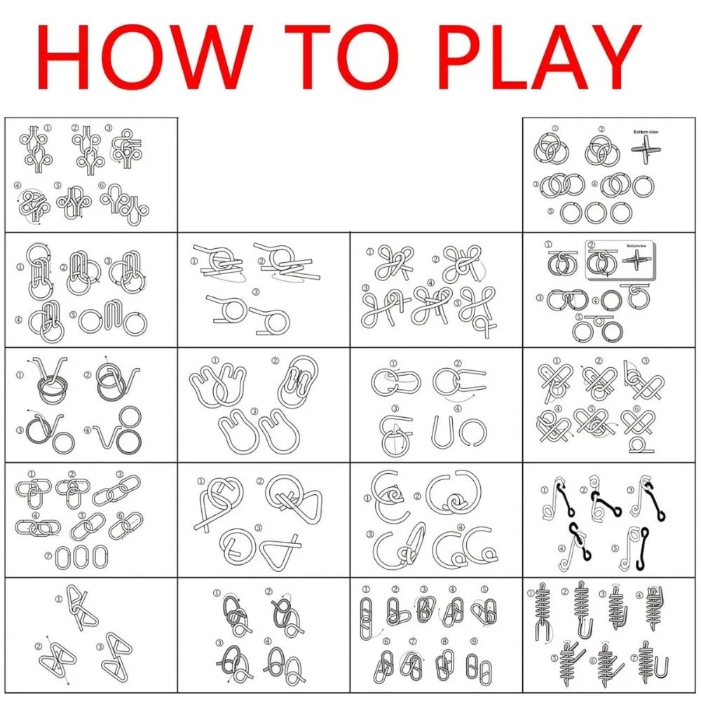 Mind Challenging Metal Wire Puzzle Set | 12 Assorted Brain Teaser Disentanglement Games | Party Favors & Gift Prizes | Age 6+ - Image 8