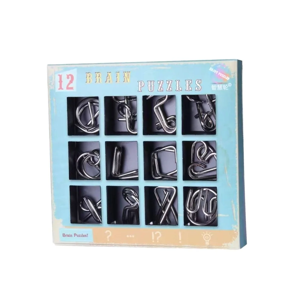 Mind Challenging Metal Wire Puzzle Set | 12 Assorted Brain Teaser Disentanglement Games | Party Favors & Gift Prizes | Age 6+ - Image 6
