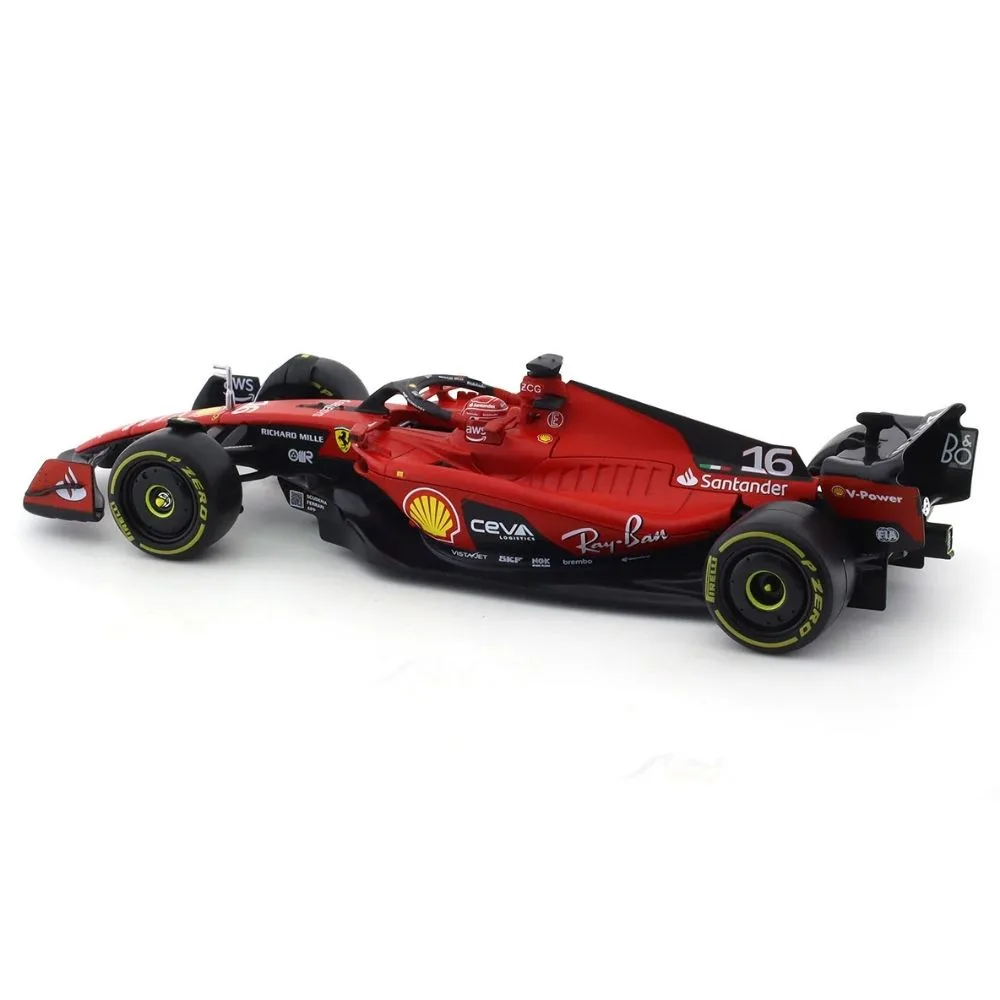 Bburago Ferrari SF23 #16 Charles Leclerc 1:24 F1 Model Car | Licensed Collectible | 1 Display Piece - Image 4
