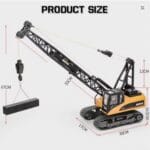 HUINA 1572 RC Crane 1:14 Scale | 12CH Engineering Latticed Boom Crane Truck - Image 9