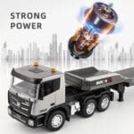 HUINA 1318 RC Tractor Truck 1:18 Scale | 9CH Flatbed Trailer Hobby Model - Image 9