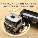 HUINA 1318 RC Tractor Truck 1:18 Scale | 9CH Flatbed Trailer Hobby Model - Image 7