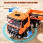 HUINA 1319 1:18 RC Tractor Truck with Excavator & Trailer | 2.4G Remote Control Construction Transport Set | Age 6+ - Image 4